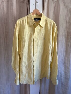 Vintage Ralph Lauren Silk and Linen Shirt- XL